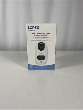 Connect White Dual-Lens Indoor Pan-Tilt Camera